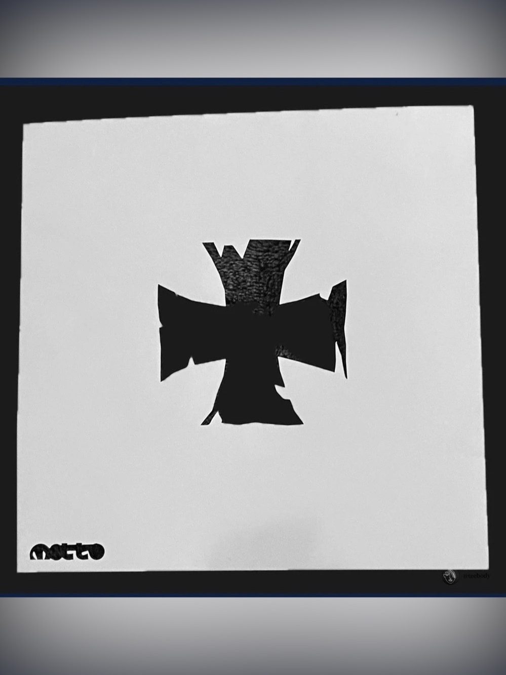 MOTTO Streetwear Cross Stencil Template Reusable Tattoo Body Art Airbrush DIY
